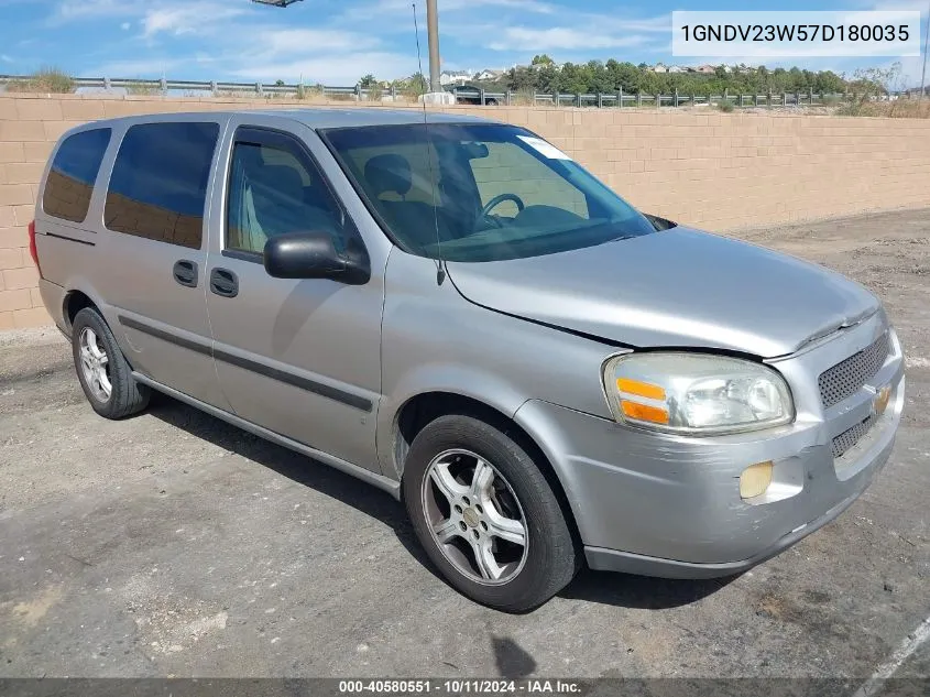 2007 Chevrolet Uplander Ls VIN: 1GNDV23W57D180035 Lot: 40580551