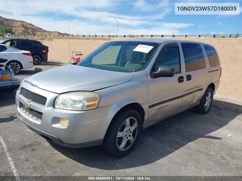 2007 Chevrolet Uplander Ls VIN: 1GNDV23W57D180035 Lot: 40580551