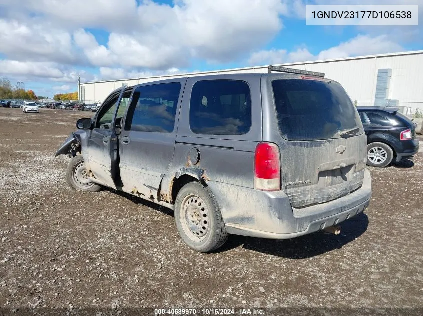 1GNDV23177D106538 2007 Chevrolet Uplander Ls