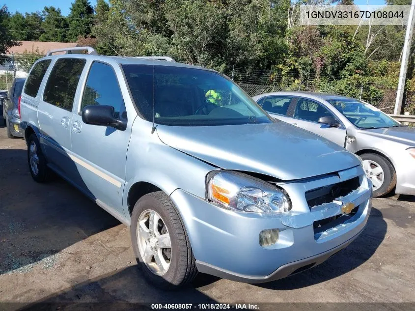 2007 Chevrolet Uplander Lt VIN: 1GNDV33167D108044 Lot: 40608057