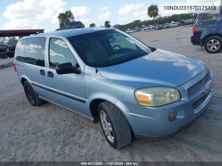 2007 Chevrolet Uplander Ls VIN: 1GNDU23157D175358 Lot: 40732803