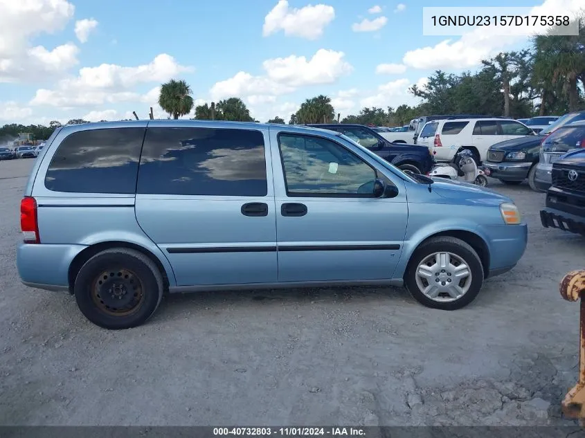 2007 Chevrolet Uplander Ls VIN: 1GNDU23157D175358 Lot: 40732803