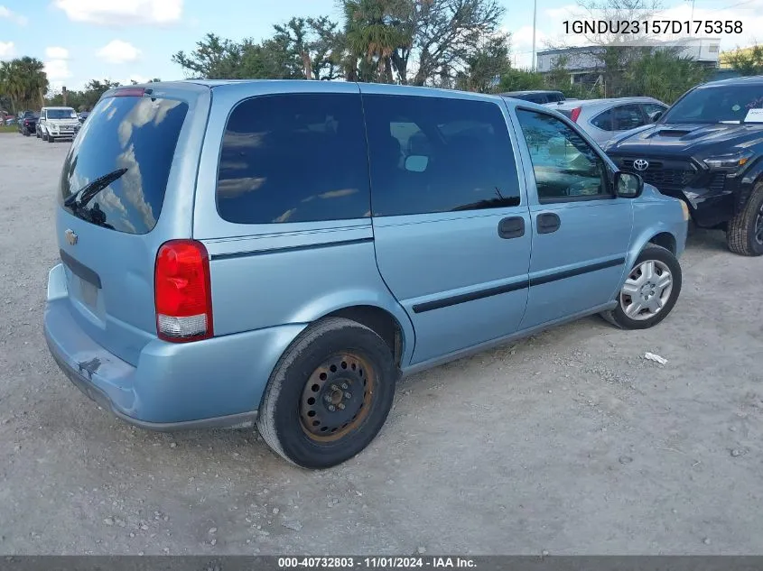 2007 Chevrolet Uplander Ls VIN: 1GNDU23157D175358 Lot: 40732803