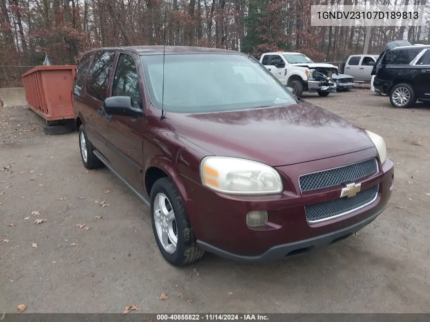 2007 Chevrolet Uplander Ls VIN: 1GNDV23107D189813 Lot: 40855822