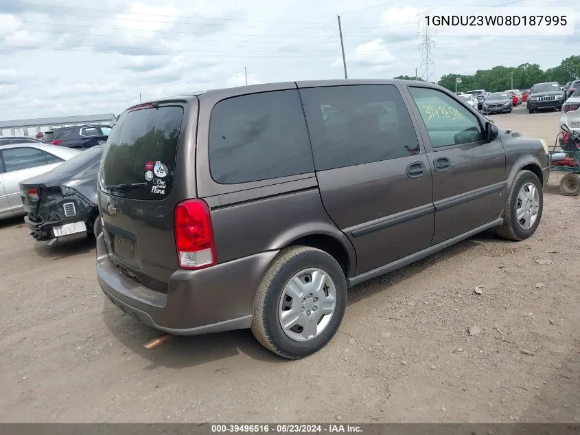 2008 Chevrolet Uplander Ls VIN: 1GNDU23W08D187995 Lot: 39496516