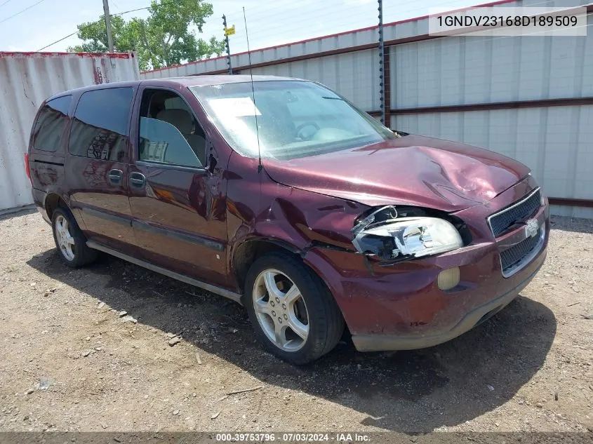 2008 Chevrolet Uplander Ls VIN: 1GNDV23168D189509 Lot: 39753796