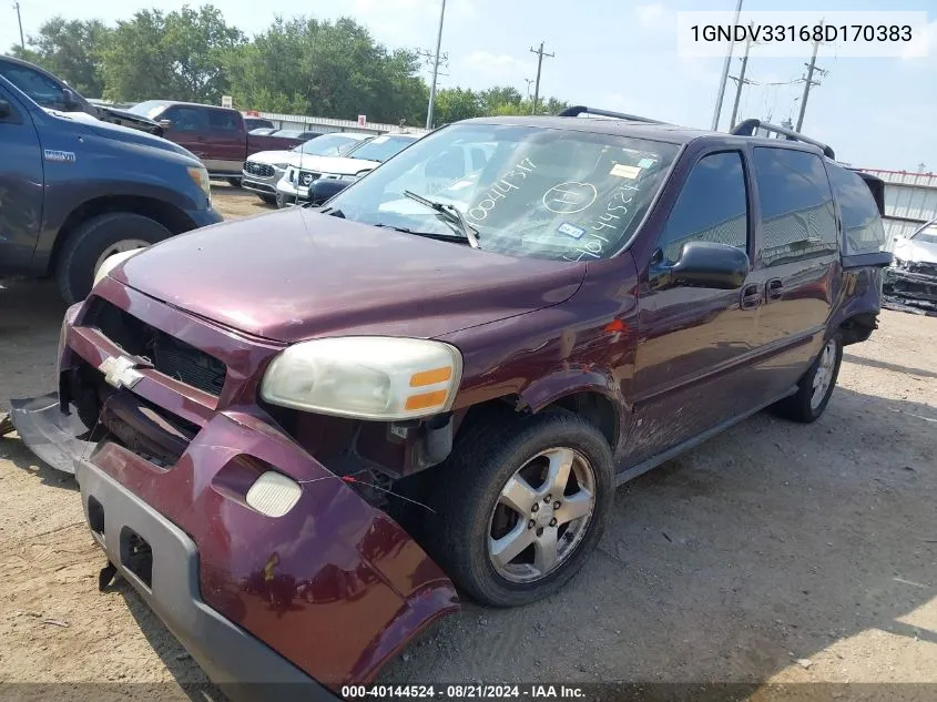 2008 Chevrolet Uplander Lt VIN: 1GNDV33168D170383 Lot: 40144524