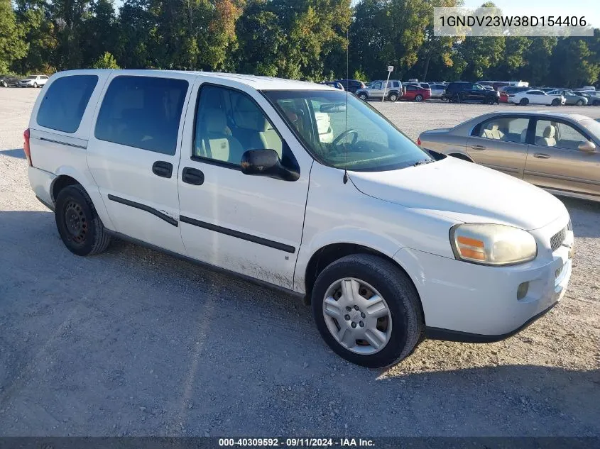 2008 Chevrolet Uplander Ls VIN: 1GNDV23W38D154406 Lot: 40309592