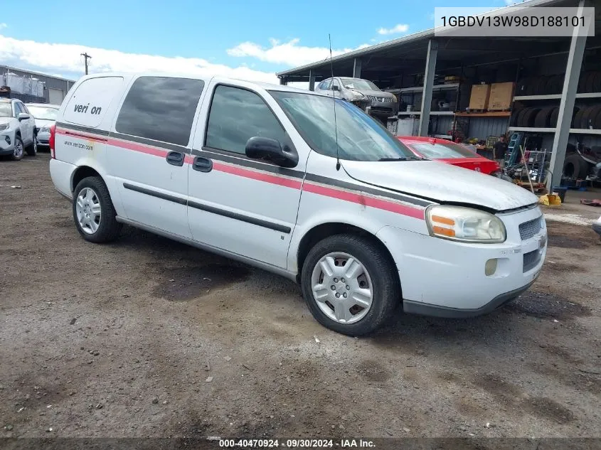 2008 Chevrolet Uplander Cargo VIN: 1GBDV13W98D188101 Lot: 40470924