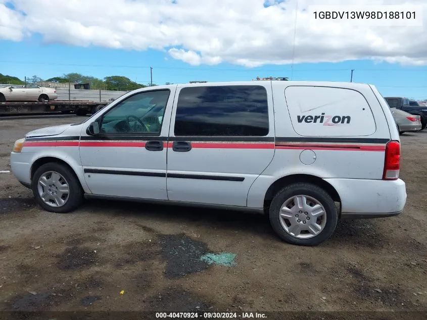 2008 Chevrolet Uplander Cargo VIN: 1GBDV13W98D188101 Lot: 40470924