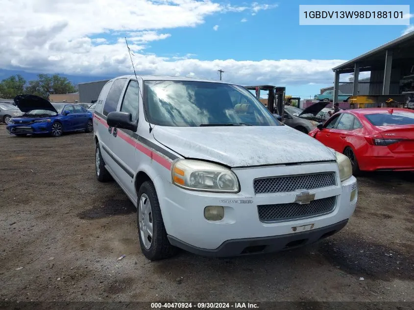 2008 Chevrolet Uplander Cargo VIN: 1GBDV13W98D188101 Lot: 40470924