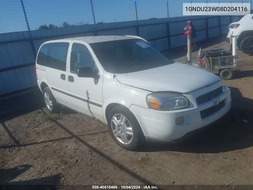 2008 Chevrolet Uplander Ls VIN: 1GNDU23W08D204116 Lot: 40515469