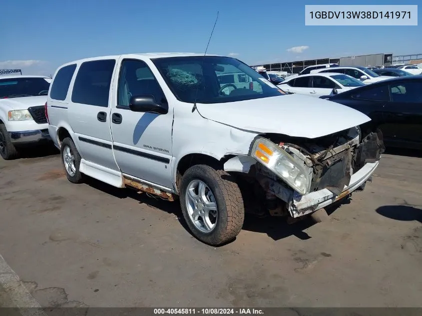 2008 Chevrolet Uplander Ls VIN: 1GBDV13W38D141971 Lot: 40545811