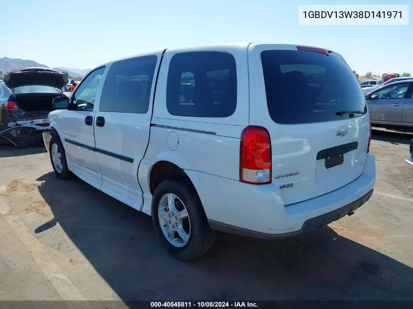 2008 Chevrolet Uplander Ls VIN: 1GBDV13W38D141971 Lot: 40545811