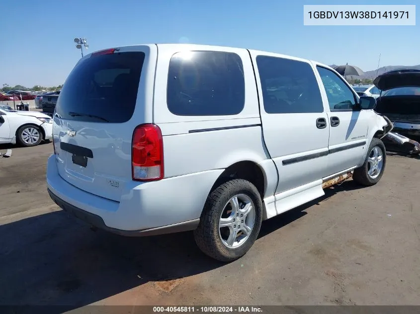 2008 Chevrolet Uplander Ls VIN: 1GBDV13W38D141971 Lot: 40545811