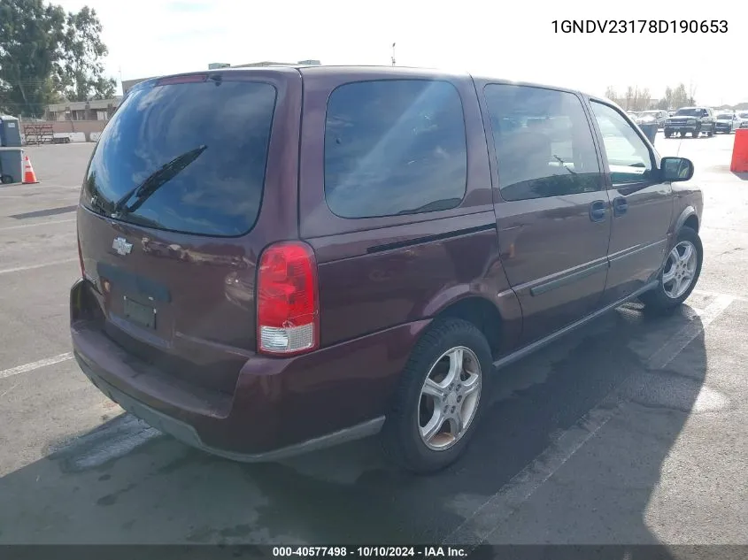 1GNDV23178D190653 2008 Chevrolet Uplander Ls