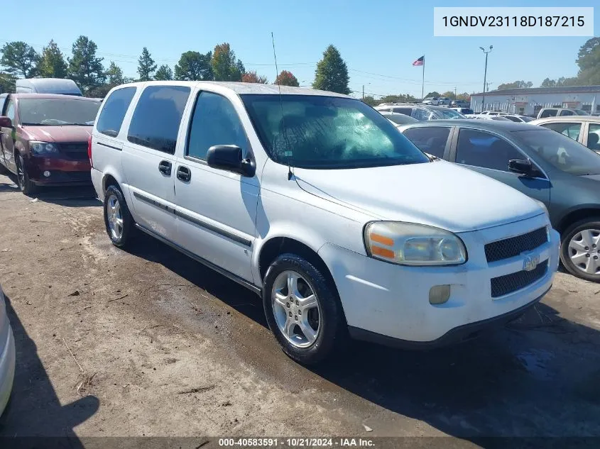 2008 Chevrolet Uplander Ls VIN: 1GNDV23118D187215 Lot: 40583591