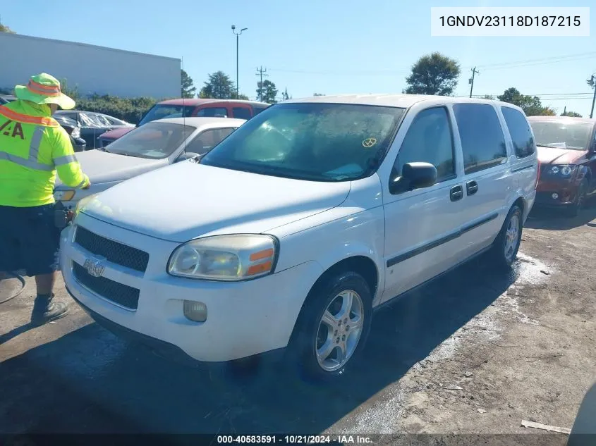 2008 Chevrolet Uplander Ls VIN: 1GNDV23118D187215 Lot: 40583591