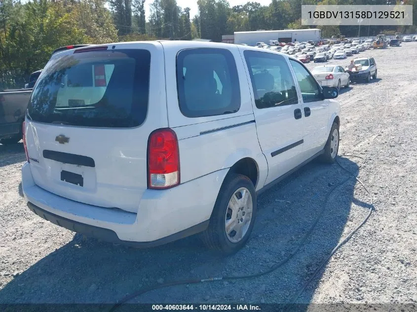 2008 Chevrolet Uplander Cargo VIN: 1GBDV13158D129521 Lot: 40603644