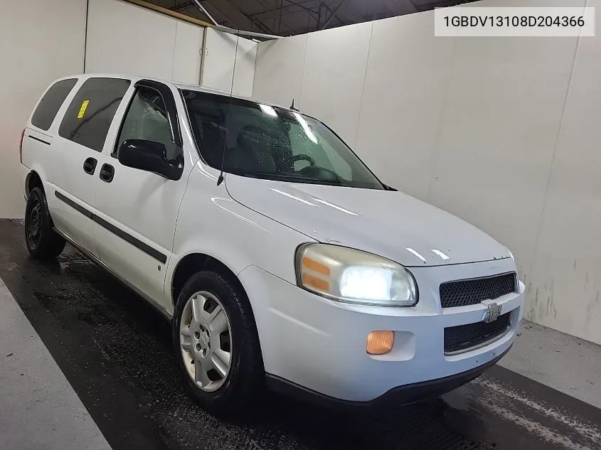 2008 Chevrolet Uplander Cargo VIN: 1GBDV13108D204366 Lot: 40637729