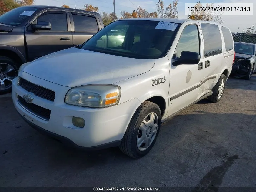 2008 Chevrolet Uplander Ls VIN: 1GNDV23W48D134343 Lot: 40664797