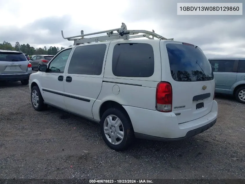 2008 Chevrolet Uplander Cargo VIN: 1GBDV13W08D129860 Lot: 40678823