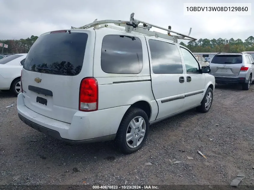 2008 Chevrolet Uplander Cargo VIN: 1GBDV13W08D129860 Lot: 40678823