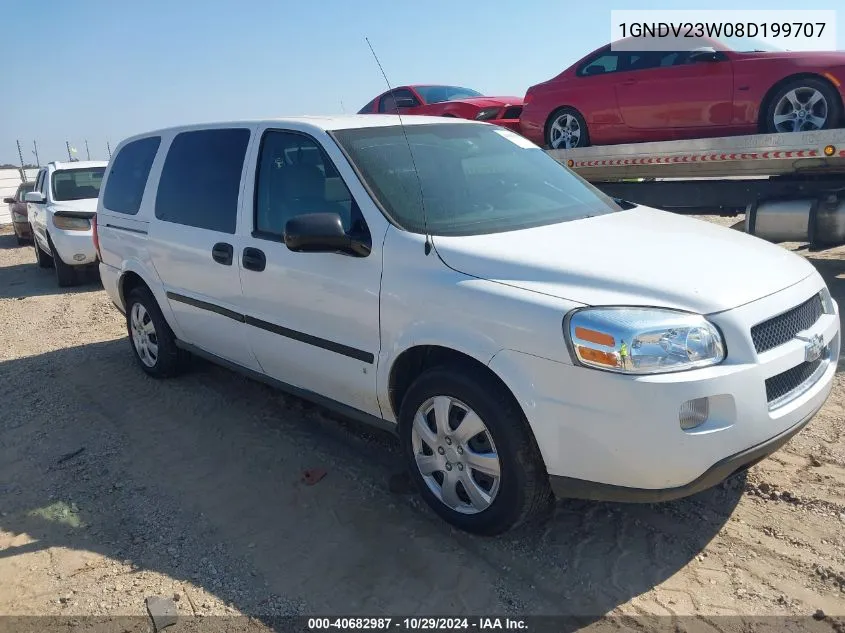 2008 Chevrolet Uplander Ls VIN: 1GNDV23W08D199707 Lot: 40682987