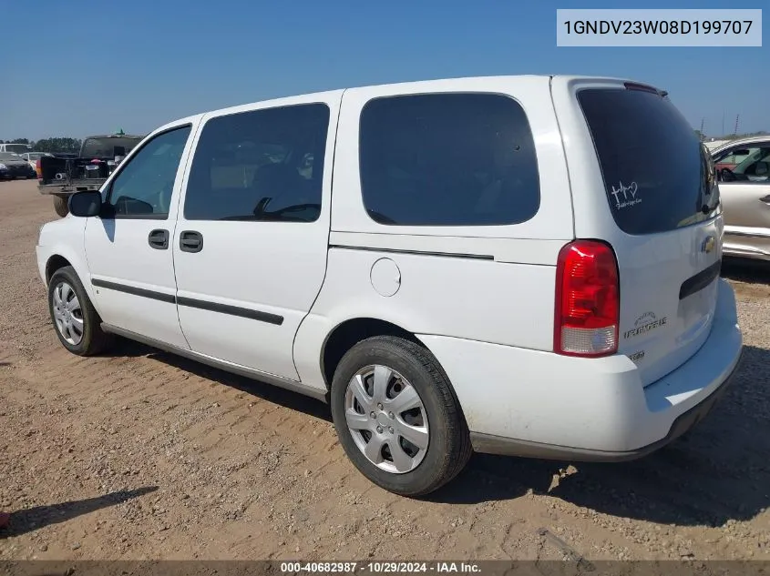 2008 Chevrolet Uplander Ls VIN: 1GNDV23W08D199707 Lot: 40682987