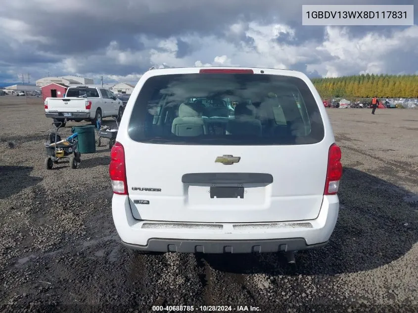 2008 Chevrolet Uplander Cargo VIN: 1GBDV13WX8D117831 Lot: 40688785