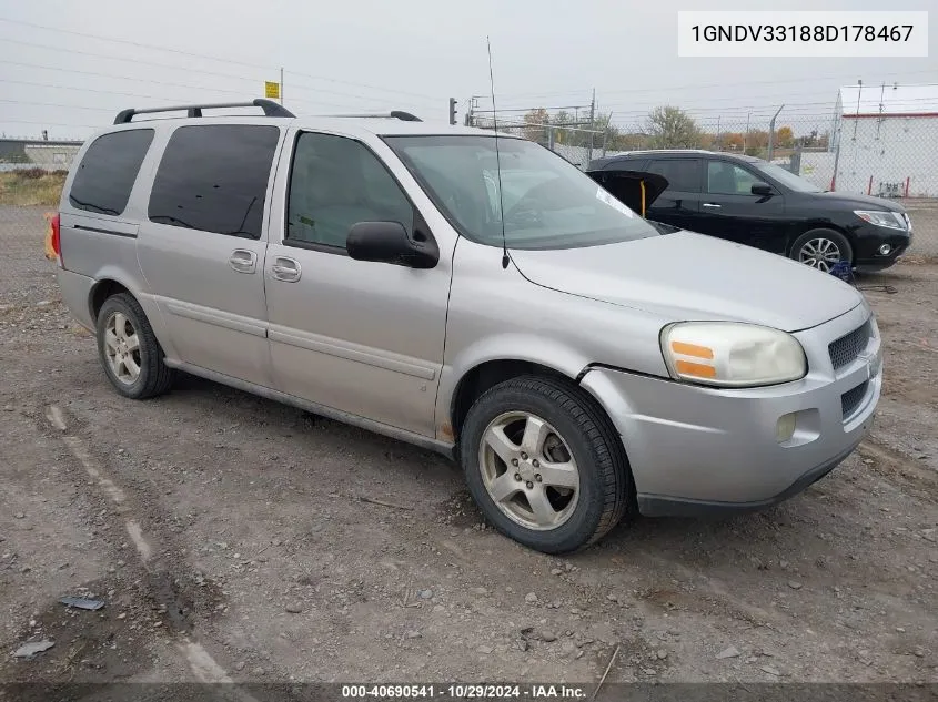 2008 Chevrolet Uplander Lt VIN: 1GNDV33188D178467 Lot: 40690541