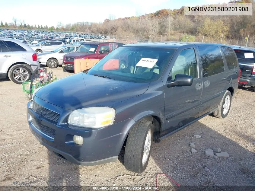 2008 Chevrolet Uplander Ls VIN: 1GNDV23158D201908 Lot: 40820918