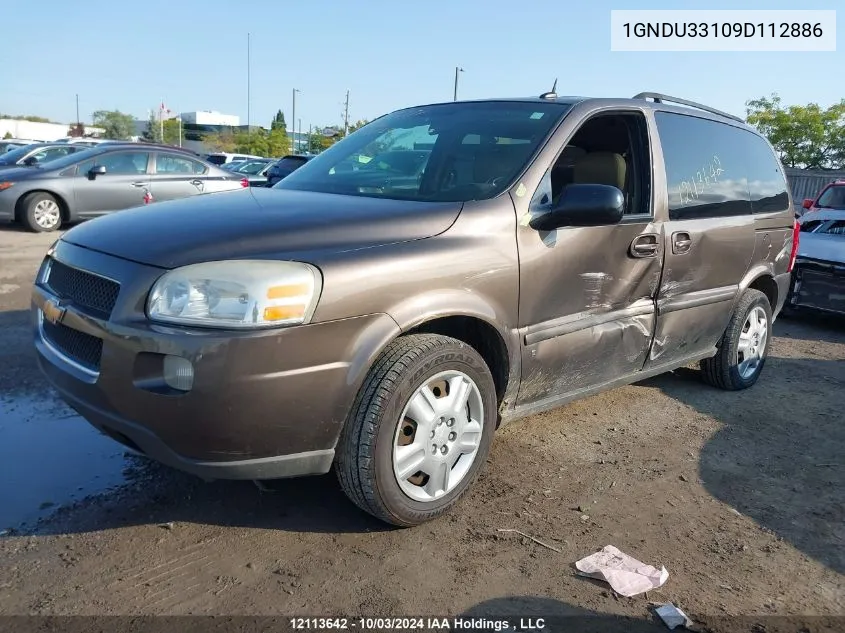 2009 Chevrolet Uplander VIN: 1GNDU33109D112886 Lot: 12113642