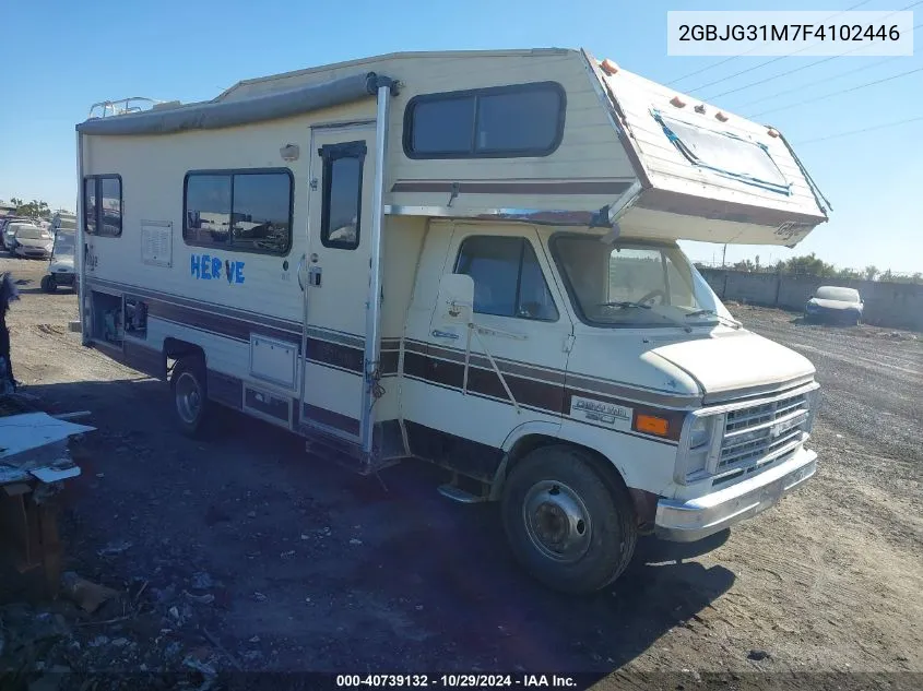 1985 Chevrolet G30 VIN: 2GBJG31M7F4102446 Lot: 40739132