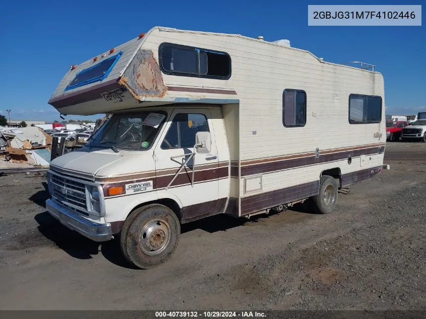 1985 Chevrolet G30 VIN: 2GBJG31M7F4102446 Lot: 40739132