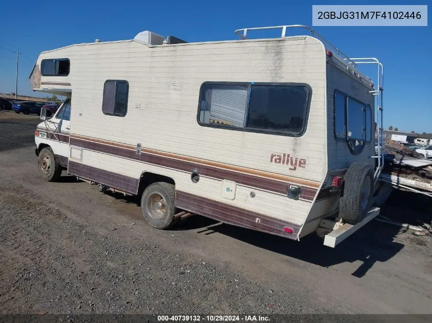 1985 Chevrolet G30 VIN: 2GBJG31M7F4102446 Lot: 40739132