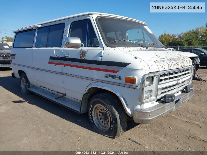 1987 Chevrolet G20 VIN: 2GNEG25K0H4135685 Lot: 40631782