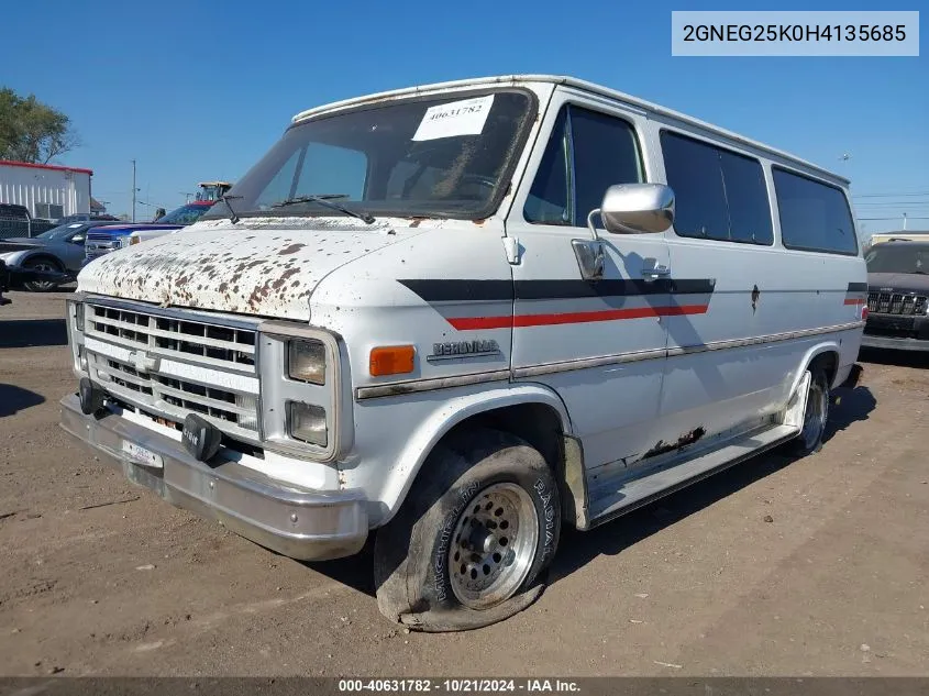 1987 Chevrolet G20 VIN: 2GNEG25K0H4135685 Lot: 40631782