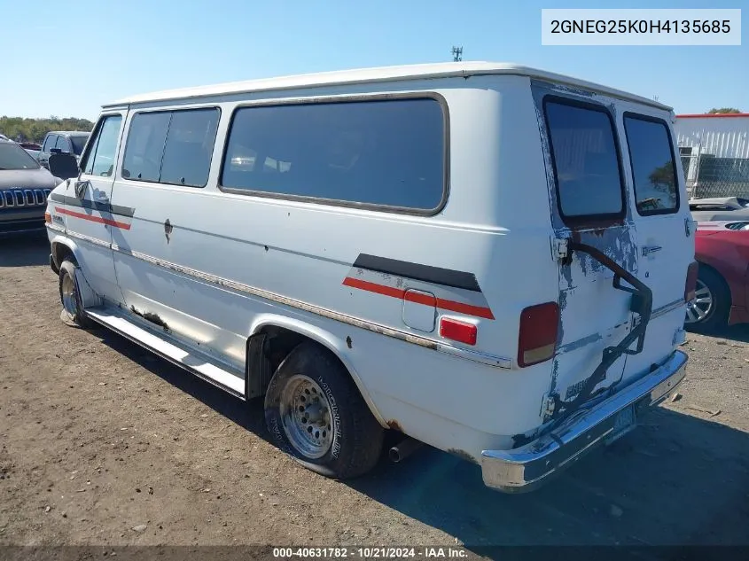 1987 Chevrolet G20 VIN: 2GNEG25K0H4135685 Lot: 40631782