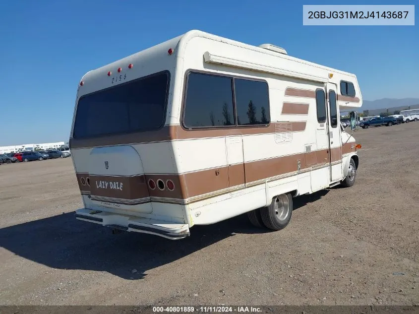 1988 Chevrolet G30 VIN: 2GBJG31M2J4143687 Lot: 40801859