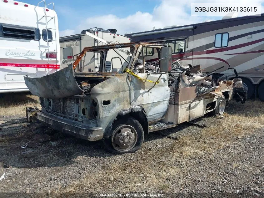 1989 Chevrolet G30 VIN: 2GBJG31K3K4135615 Lot: 40339716