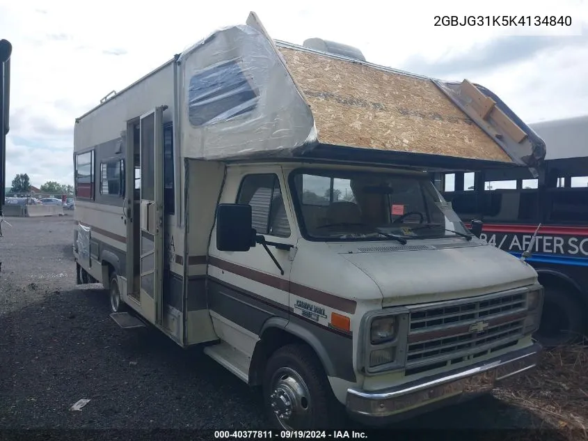 1989 Chevrolet G30 VIN: 2GBJG31K5K4134840 Lot: 40377811