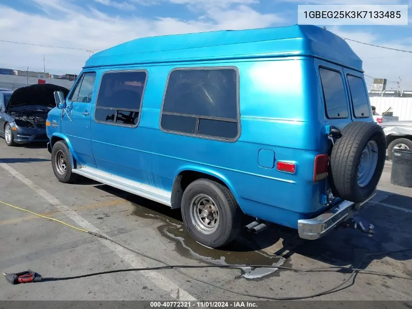 1989 Chevrolet G20 VIN: 1GBEG25K3K7133485 Lot: 40772321