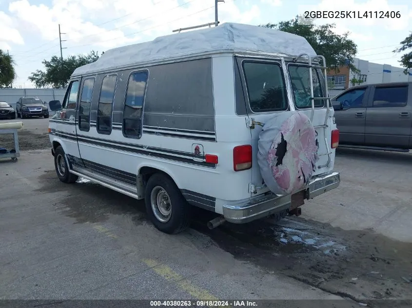 1990 Chevrolet G20 VIN: 2GBEG25K1L4112406 Lot: 40380263