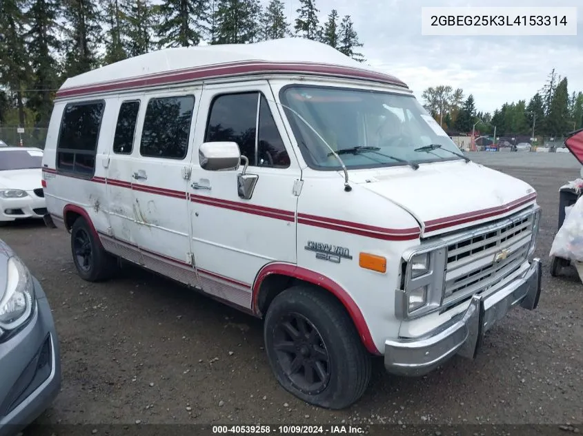 1990 Chevrolet G20 VIN: 2GBEG25K3L4153314 Lot: 40539258