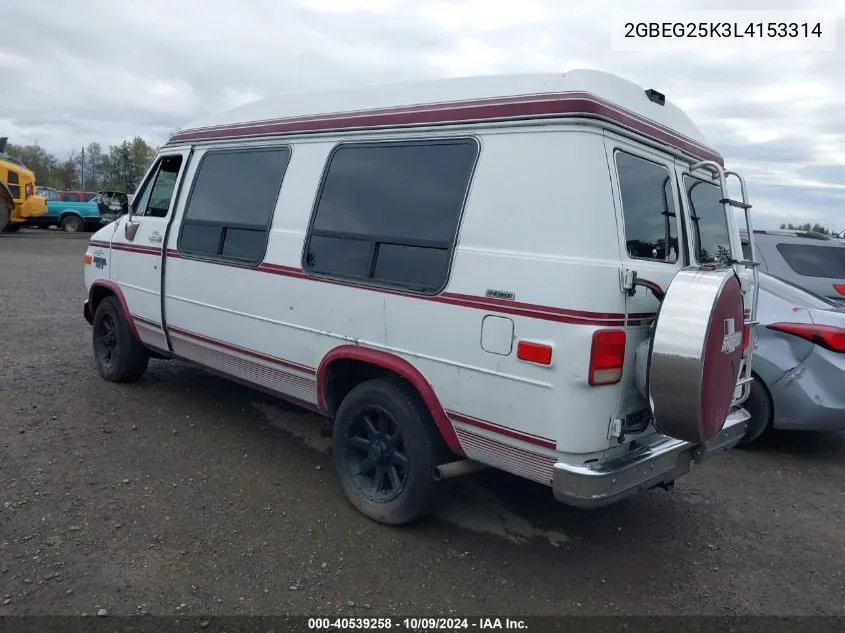 1990 Chevrolet G20 VIN: 2GBEG25K3L4153314 Lot: 40539258