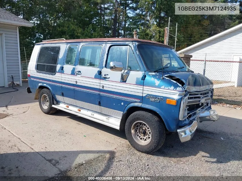 1991 Chevrolet G20 VIN: 1GBEG25K3M7124935 Lot: 40336408