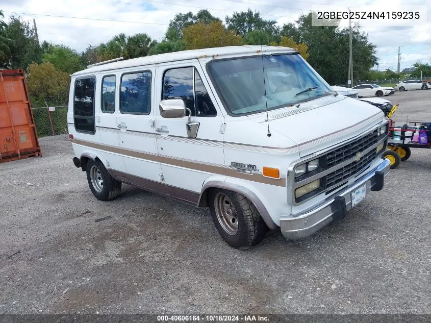 1992 Chevrolet G20 VIN: 2GBEG25Z4N4159235 Lot: 40606164