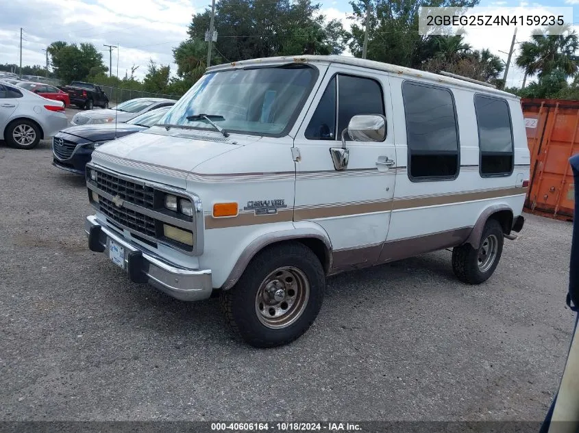 1992 Chevrolet G20 VIN: 2GBEG25Z4N4159235 Lot: 40606164