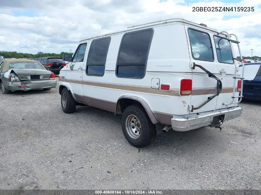 1992 Chevrolet G20 VIN: 2GBEG25Z4N4159235 Lot: 40606164